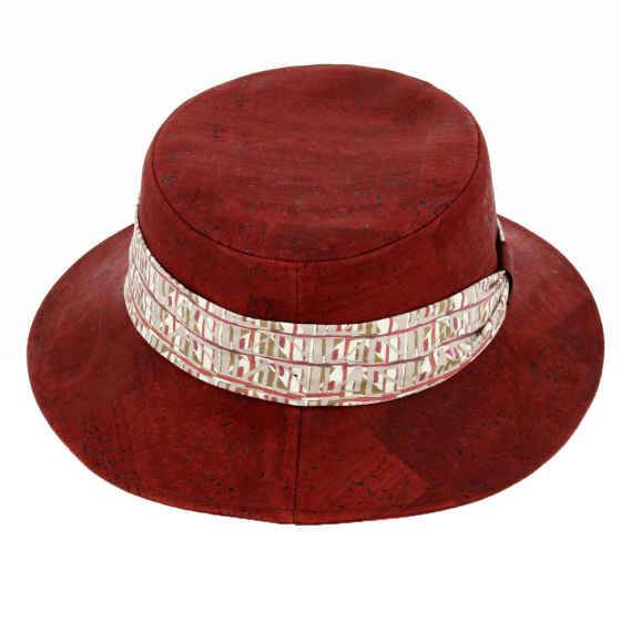 Chapeau Femme Paule Liège Rouge - Crambes