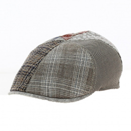 Domed Patchwork Linen and Cotton Cap - Traclet