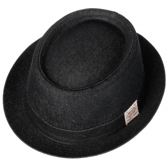 Chapeau Pork Pie Oldmar Denim Noir - Stetson Chapeau Pork Pie Oldmar Denim Noir - Stetson