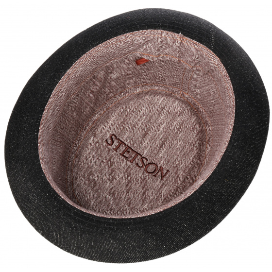 Chapeau Pork Pie Oldmar Denim Noir - Stetson Chapeau Pork Pie Oldmar Denim Noir - Stetson