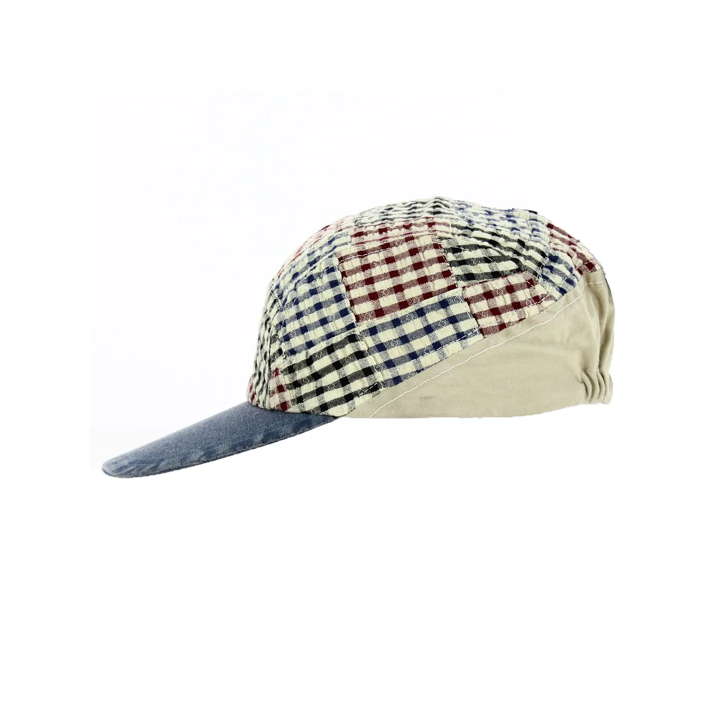 Casquette Baseball Carreaux rouge et bleu - Torpedo Reference : 18330 | Chapellerie Traclet