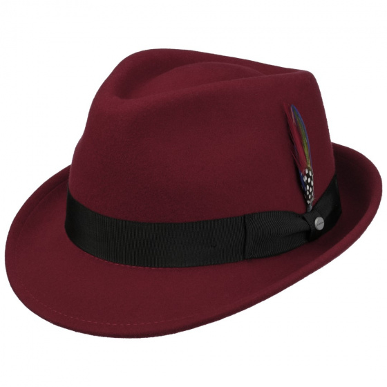 Elkader Red Wool Felt Trilby Hat - Stetson