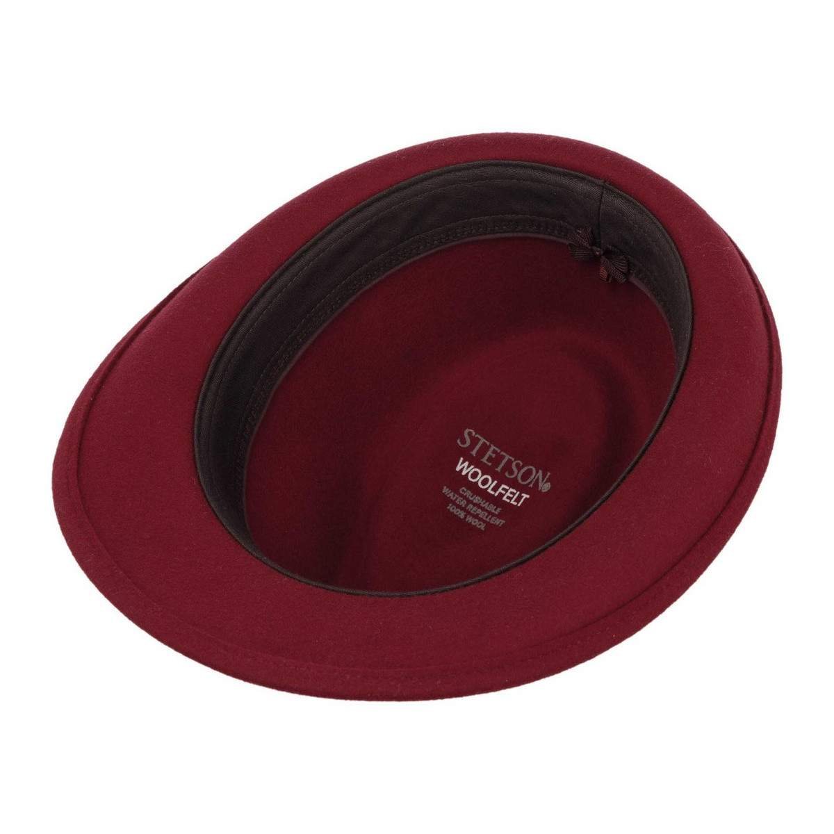 Chapeau Trilby Feutre Laine Elkader Rouge - Stetson Reference : 18336 ...