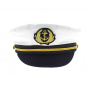 Customized White Cotton Commodore Sailor Cap - Traclet