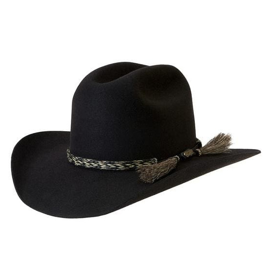 Western Rough Rider Hat Felt Black Hair - Akubra
