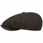 8-Panel Wool Striped Brown Cap - Stetson