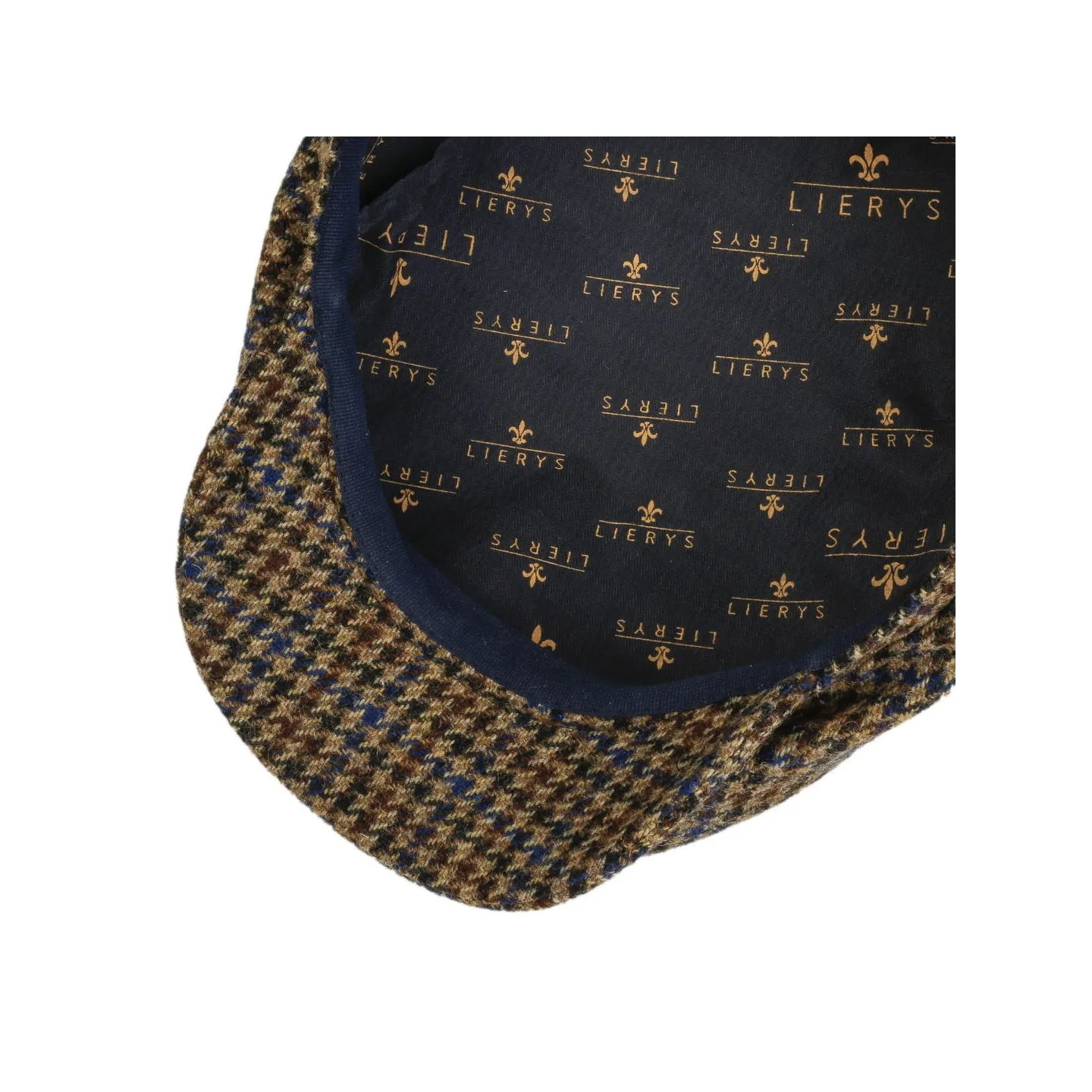 Brown Virgin Wool Harris Tweed Flat Cap - Lierys Reference: 18360 | Traclet Hat Shop