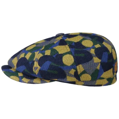 Casquette Hatteras Laine Bleu & Jaune - Stetson x Feebles Reference : 18362 | Chapellerie Traclet