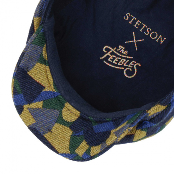 Blue & Yellow Wool Hatteras Cap - Stetson x Feebles