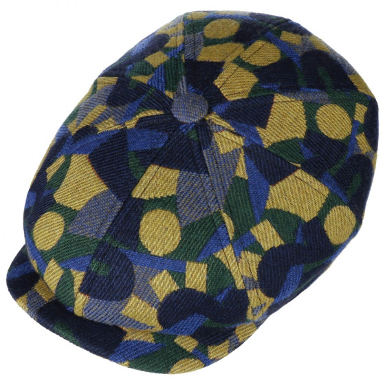 Blue & Yellow Wool Hatteras Cap - Stetson x Feebles