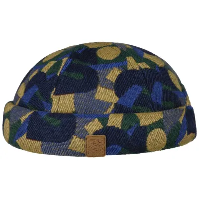 Blue & Yellow Jacquard Docker Beanie - Stetson x Feebles Reference: 18364 | Traclet Hat Shop