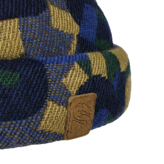 Blue & Yellow Jacquard Docker Beanie - Stetson x Feebles