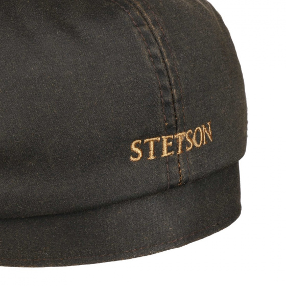 Stetson Brown Cotton Hatteras Cap with Ear Flaps