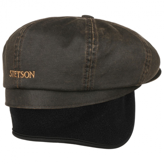 Casquette Hatteras Coton Cache-oreilles Marron - Stetson