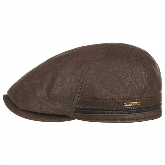 Casquette Redding Cuir Cache-Oreilles Marron - Stetson