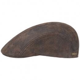 Madison Pigskin Leather Brown Cap - Stetson