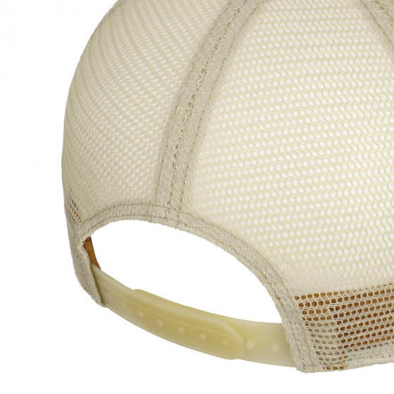 Stetson Beige Linen Jungle Trucker Cap