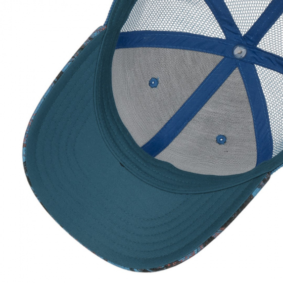 Blue Linen Jungle Trucker Cap - Stetson