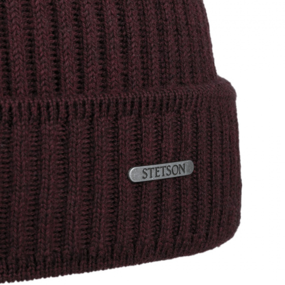 Stetson Parkman Burgundy Knit Beanie