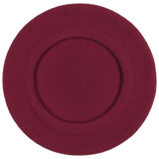 Burgundy Barascon Wool Beret - Traclet