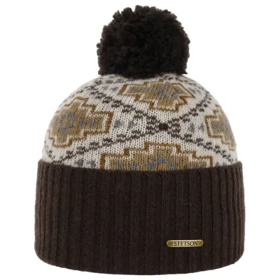 Bonnet Navajo Laine Marron - Stetson Reference :18370 | Chapellerie Traclet