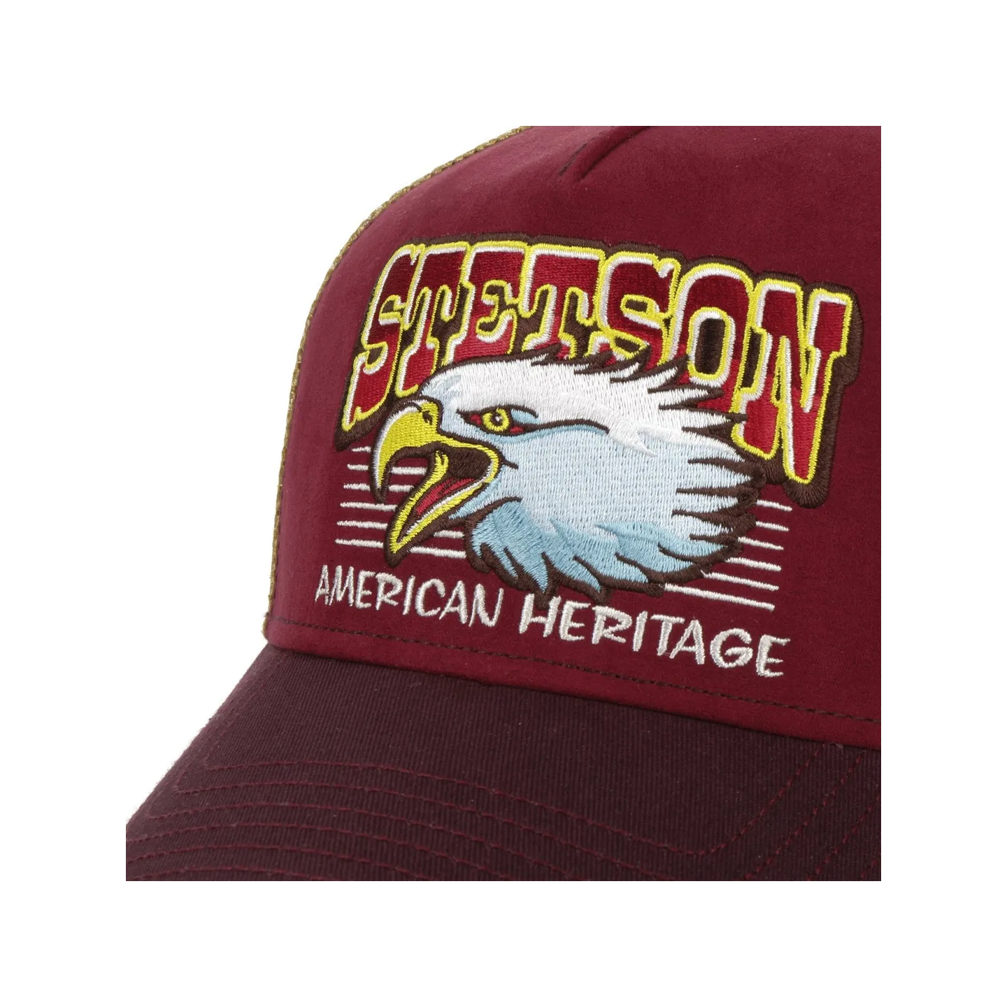 Stetson Eagle Burgundy Trucker Cap Reference: 18373 | Chapellerie Traclet