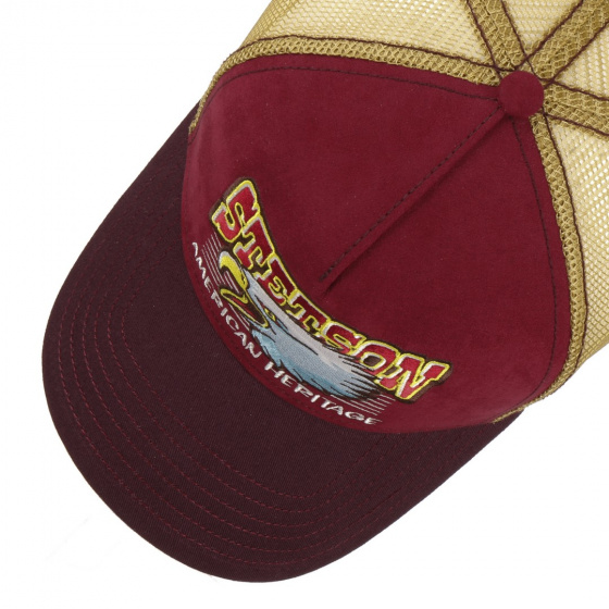Stetson Eagle Burgundy Trucker Cap
