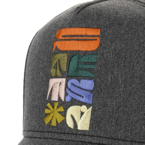 Casquette Trucker Flower Coton Grise - Stetson x Feebles Casquette Trucker Flower Coton Grise - Stetson x Feebles
