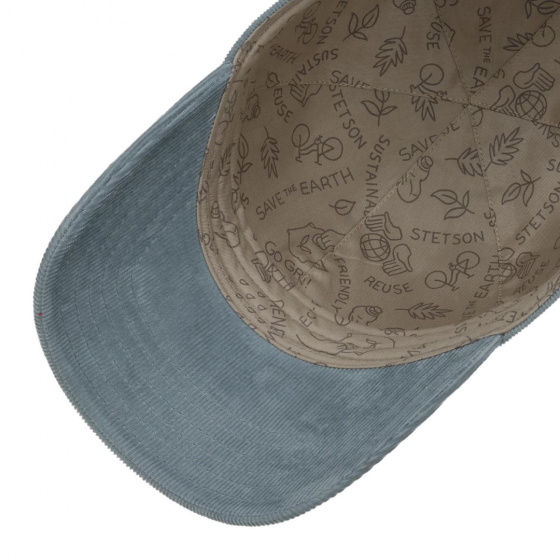 Blue Corduroy Baseball Cap - Stetson Blue Corduroy Baseball Cap - Stetson