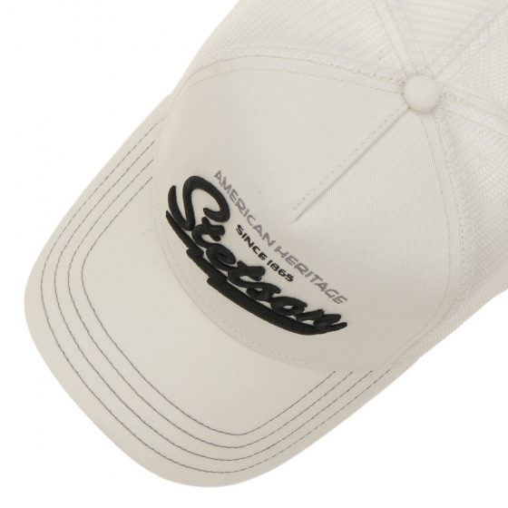 Casquette Baseball Trucker American Heritage Blanche - Stetson