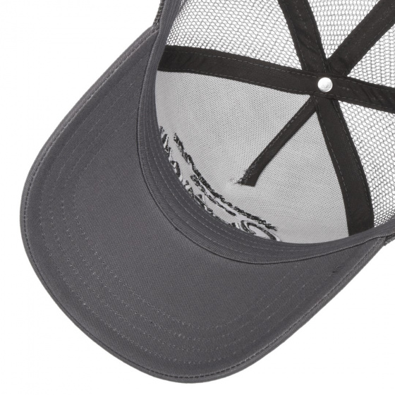Gray American Heritage Trucker Baseball Cap - Stetson Gray American Heritage Trucker Baseball Cap - Stetson