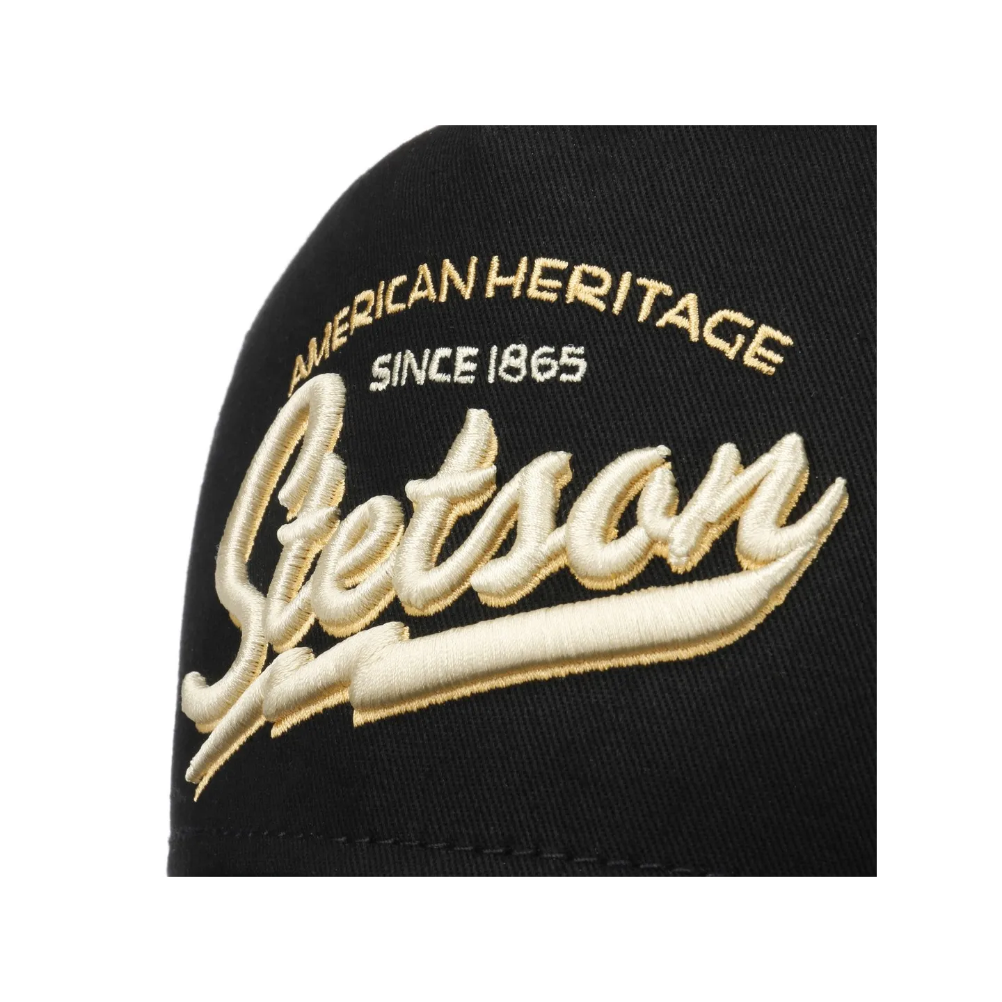 Black American Heritage Trucker Baseball Cap - Stetson Reference: 11053 | Traclet Hat Shop