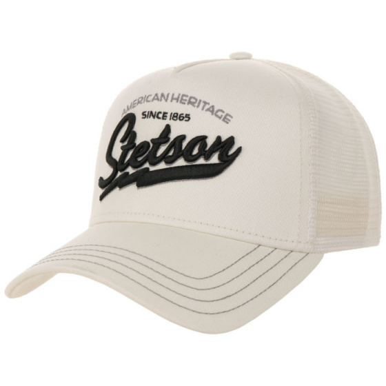 American Heritage Baseball Trucker Cap White - Stetson