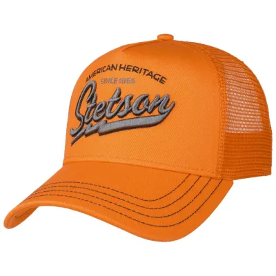 Baseball Trucker Cap American Heritage Orange - Stetson Reference: 18390 | Traclet Hat Shop