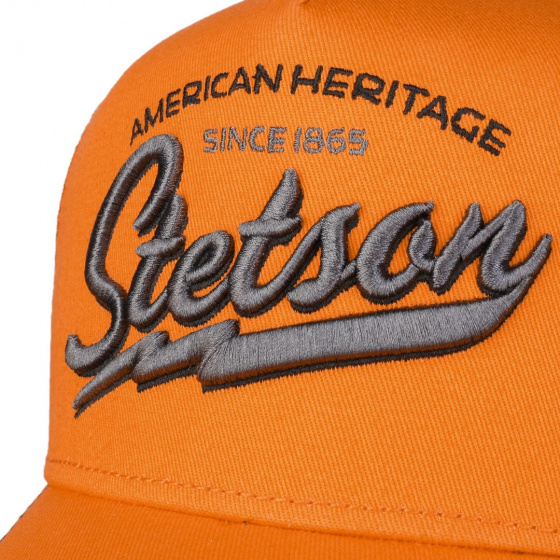 Baseball Trucker Cap American Heritage Orange - Stetson