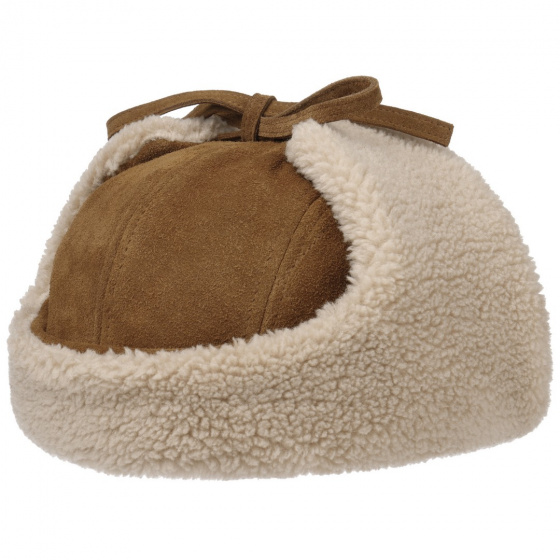 Camel Leather Sheffield Ushanka - Stetson