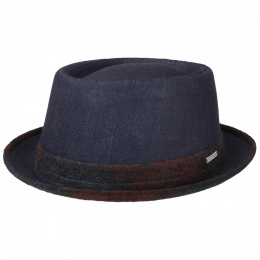 Check Denim Porkpie Hat - Stetson