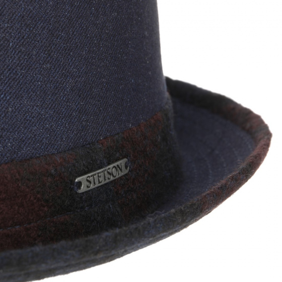 Check Denim Porkpie Hat - Stetson