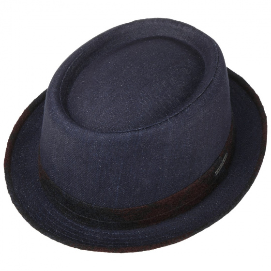 Check Denim Porkpie Hat - Stetson