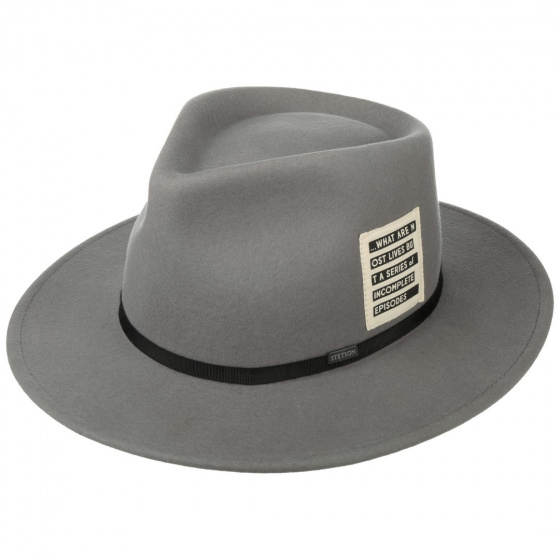 Grey Wool & Cashmere Fedora Series Hat - Stetson