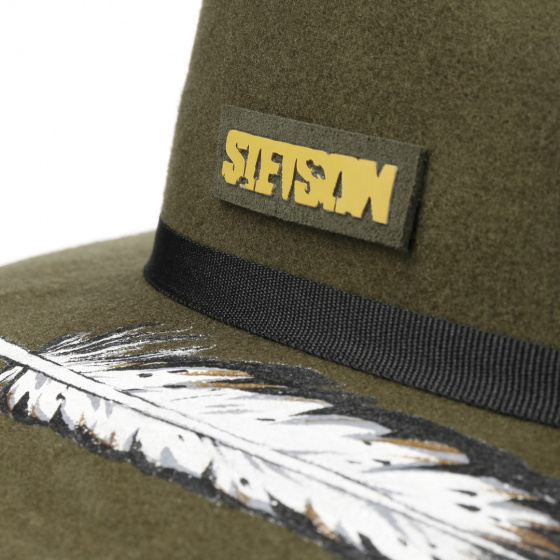 Chapeau Traveller Impérial Feutre Laine Olive - Stetson Chapeau Traveller Impérial Feutre Laine Olive - Stetson