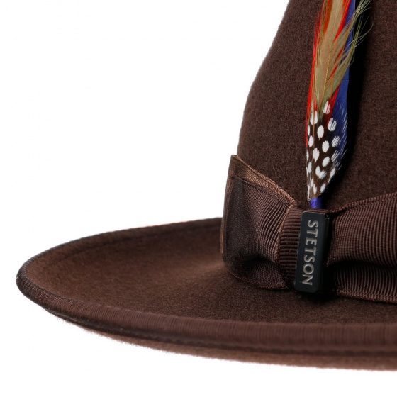 Sandata Brown Wool Felt Fedora Hat - Stetson