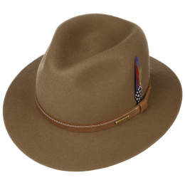 Traveller Ortenzo Brown/Beige Wool Felt Hat - Stetson