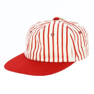 Casquette Baseball Rayée Rouge & Blanche - Torpedo Reference : 18396 | Chapellerie Traclet