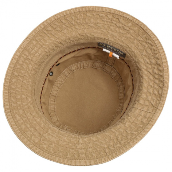 Reston Organic Cotton Taupe Bucket Hat UPF 40+ - Stetson
