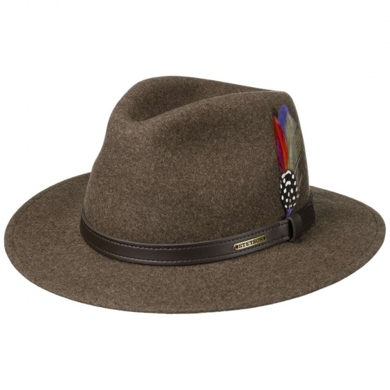 Brown Powell Woolfelt Hat - Stetson