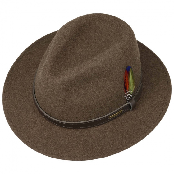 Brown Powell Woolfelt Hat - Stetson