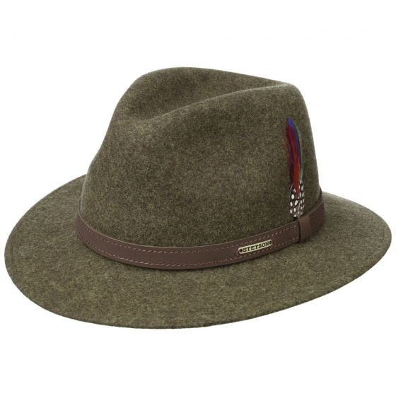 Powell Woolfelt Khaki Hat - Stetson