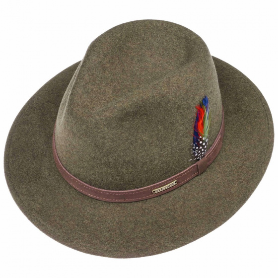 Chapeau Powell Woolfelt Kaki - Stetson