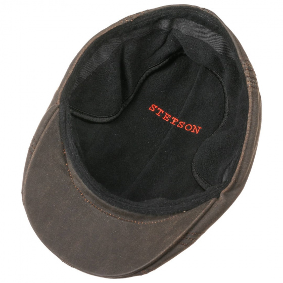 Stetson Brown Cotton Modesto Cap with Ear Flaps